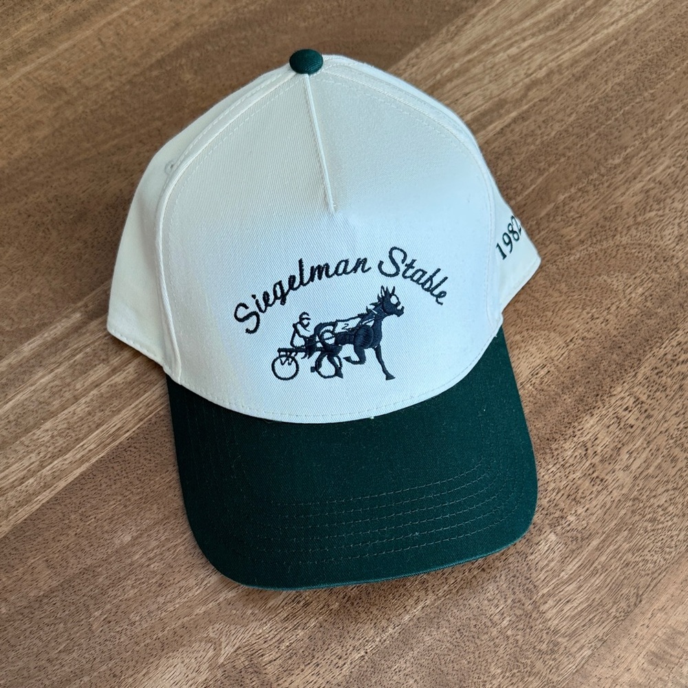 Seigelman Stable White and Green Hat